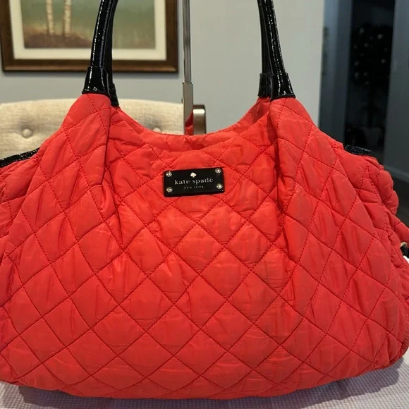 Authentic Kate Spade Weekender quilted nylon bag